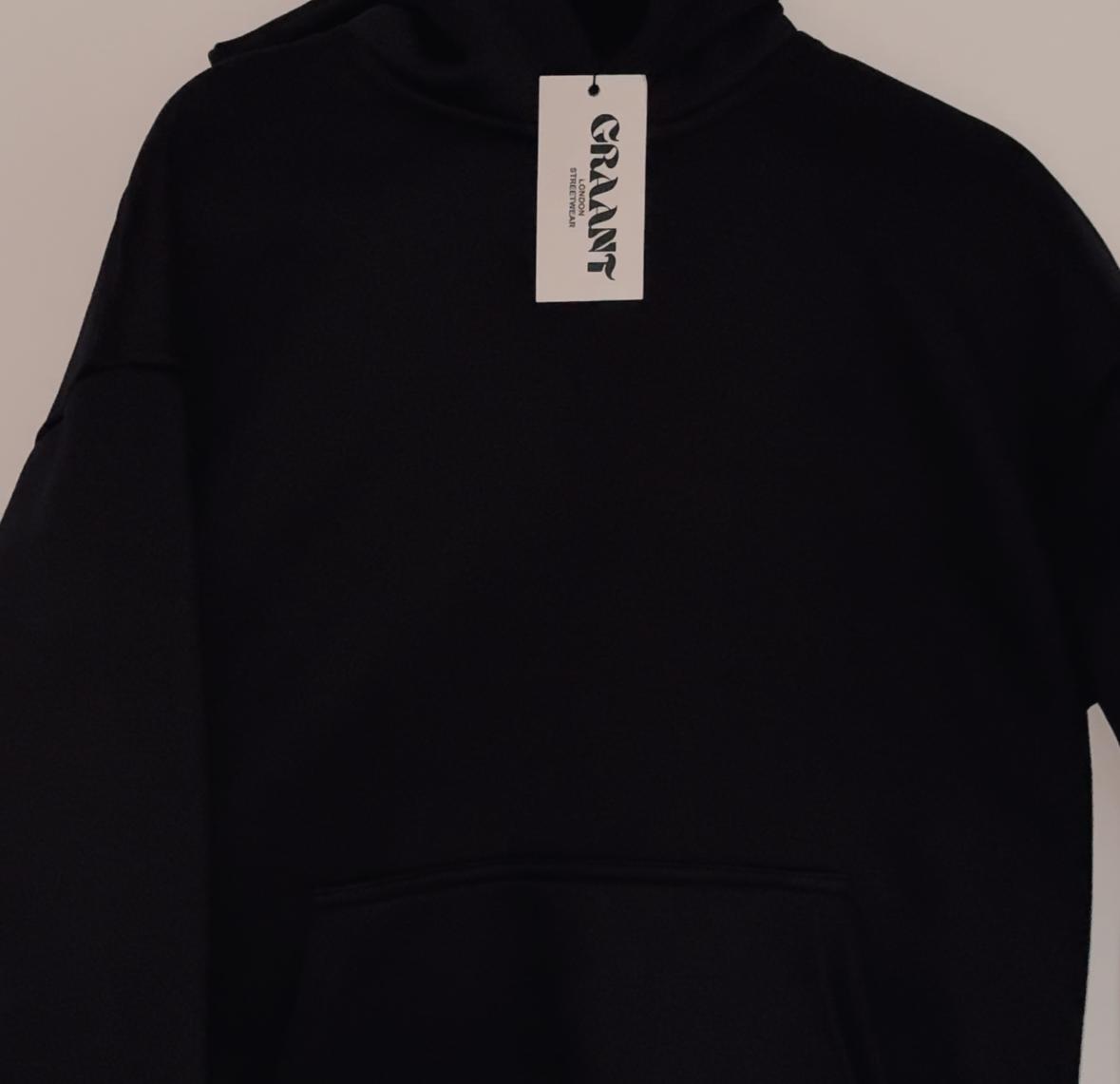 Relaxed Fit Hoodie - Black